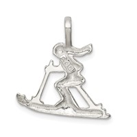 Sterling Silver Skier Pendant view 4