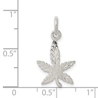 Sterling Silver Leaf Charm view 3