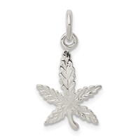 Sterling Silver Leaf Charm view 1