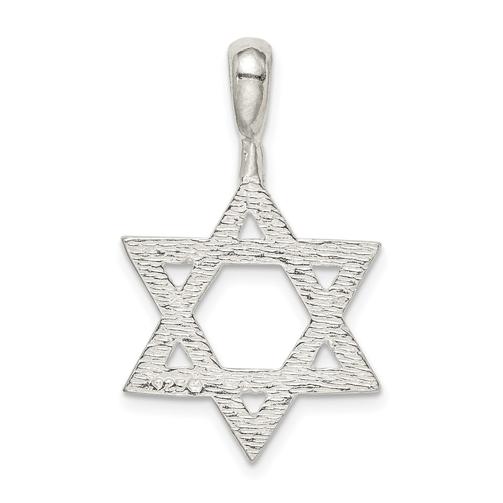 Sterling Silver Star of David Charm (QC2821)
