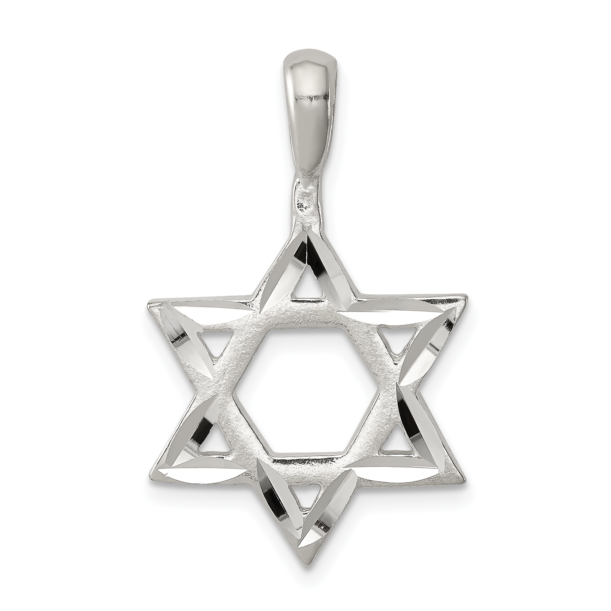 Sterling Silver Star of David Charm (QC2821)