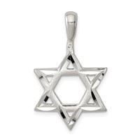 Sterling Silver Star of David Charm view 1