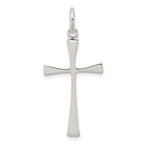 Sterling Silver Polished Cross Charm