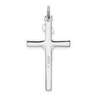 Sterling Silver Platinum-plated Inri Crucifix Pendant view 4