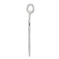 Sterling Silver Diamond -Cut Cross Pendant view 2