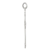 Sterling Silver Budded Cross Pendant view 2