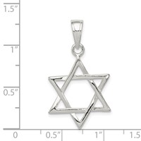 Sterling Silver Star of David Charm view 3