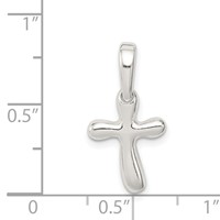 Sterling Silver Freeform Cross Charm view 4