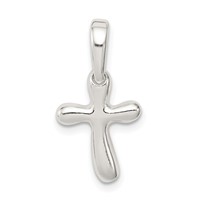Sterling Silver Freeform Cross Charm view 1