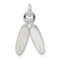 Sterling Silver Ballet Slippers Charm view 3