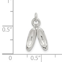 Sterling Silver Ballet Slippers Charm view 4