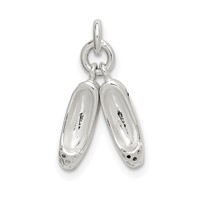 Sterling Silver Ballet Slippers Charm view 1