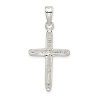 Sterling Silver Polished Cross Pendant view 3