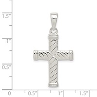 Sterling Silver Reversible Cross Pendant view 4