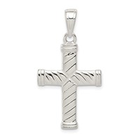 Sterling Silver Reversible Cross Pendant view 1
