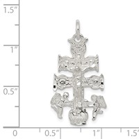 Sterling Silver Cara Vaca Crucifix Pendant view 3
