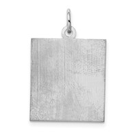 Sterling Silver Rhodium-plated Bingo Card Polished Pendant view 4