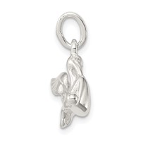 Sterling Silver Stork Charm with Baby view 2