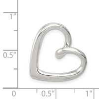 Sterling Silver Heart Slide view 3