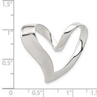 Sterling Silver Abstract Heart -Fits Up to 8mm Cubetto- Slide view 4