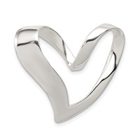 Sterling Silver Abstract Heart -Fits Up to 8mm Cubetto- Slide view 1
