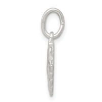 Sterling Silver Diamond-cut Sweet 16 Heart Charm view 2