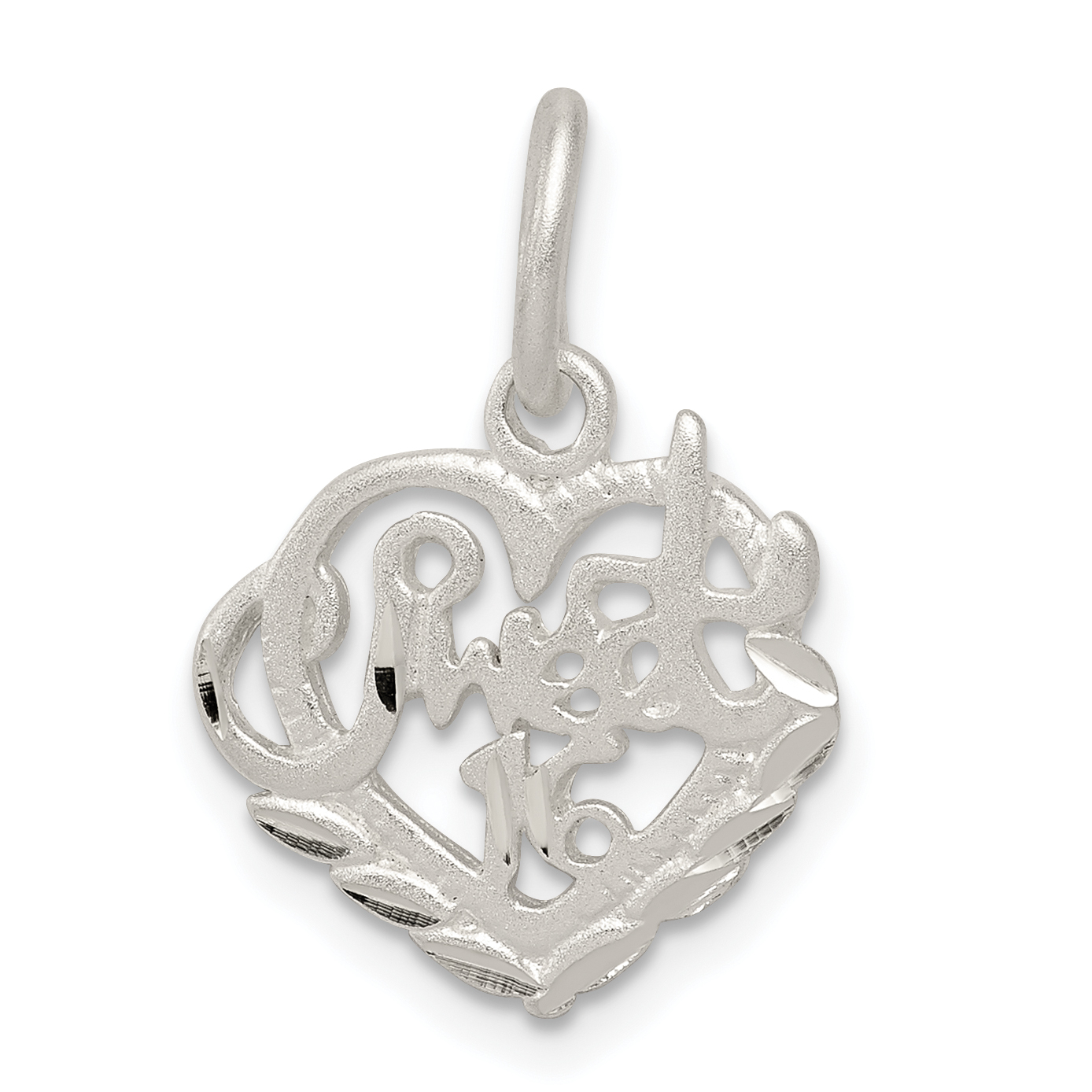 Sterling Silver Sweet 16 Charm (QC3076)