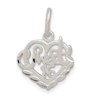 Sterling Silver Sweet 16 Charm