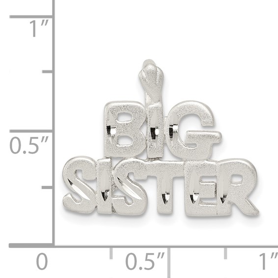 Sterling Silver Big Sister Charm
