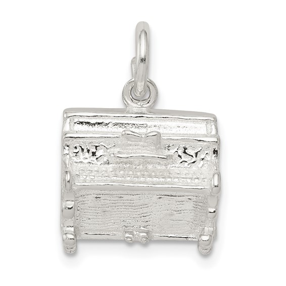 Sterling Silver Piano Charm