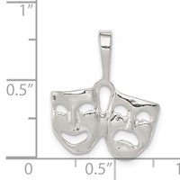 Sterling Silver Comedy Tragedy Charm view 4