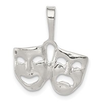 Sterling Silver Comedy Tragedy Charm view 1