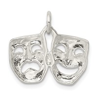Sterling Silver Comedy Tragedy Charm view 3