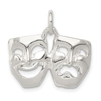 Sterling Silver Comedy Tragedy Charm view 1
