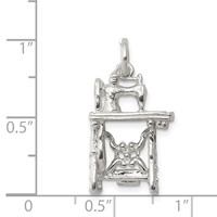 Sterling Silver Sewing Machine Charm view 3