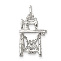 Sterling Silver Sewing Machine Charm view 1