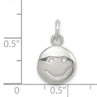 Sterling Silver Happy Face Charm view 3