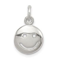 Sterling Silver Happy Face Charm view 1