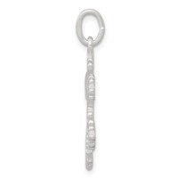 Sterling Silver D C Satin Snowflake Charm view 2
