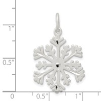 Sterling Silver D C Satin Snowflake Charm view 3