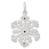 Sterling Silver D C Satin Snowflake Charm view 1