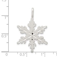 Sterling Silver Snowflake Charm view 3
