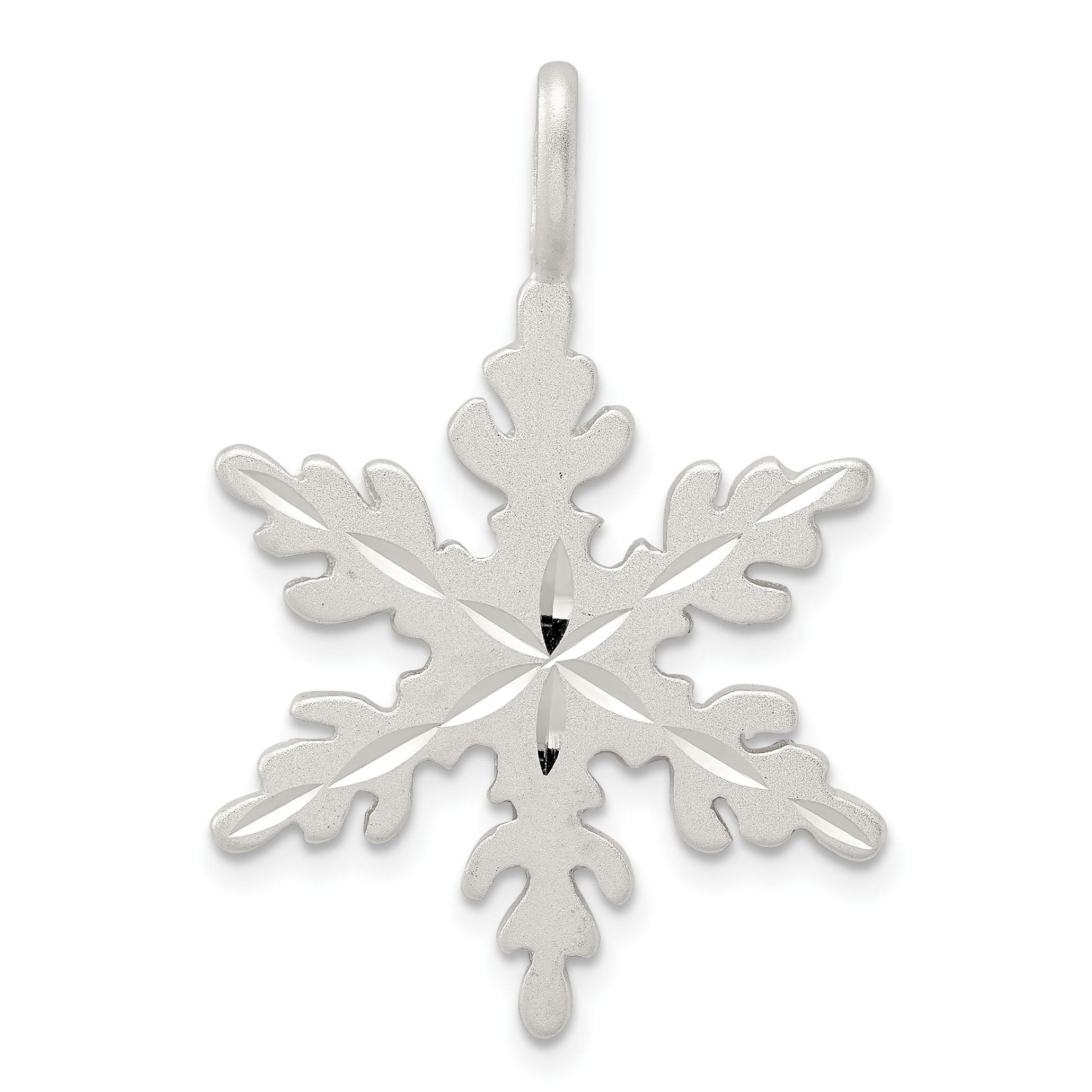 Sterling Silver Snowflake Charm (QC3109)
