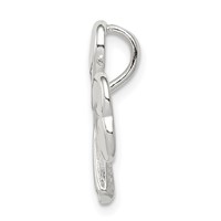 Sterling Silver Polished Diamond-cut Shamrock Chain Slide view 2