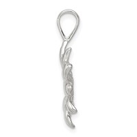 Sterling Silver Polished Sunflower Pendant view 2