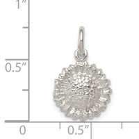 Sterling Silver Sunflower Charm view 3
