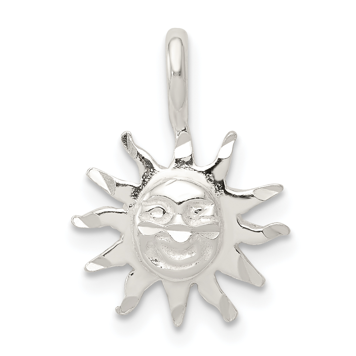 Sterling Silver Sun Charm (QC3172)