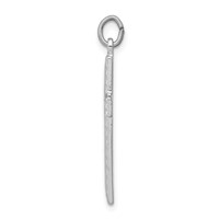 Sterling Silver Platinum-plated Cross Charm view 2