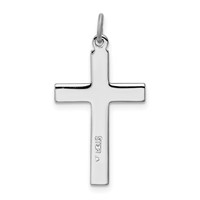Sterling Silver Platinum-plated Cross Charm view 4
