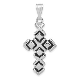 Sterling Silver Antiqued Cross Pendant